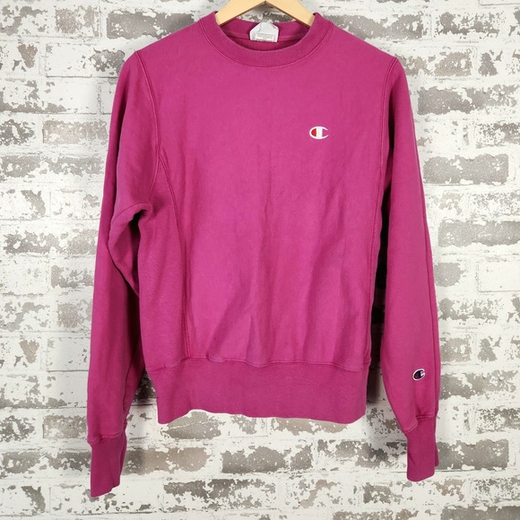 Champion Reverse Weave Sweatshirt Women XS Pink Pullover Crewneck Casual Outdoor - Picture 1 of 16